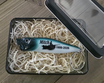Memorial Gift for Son, Personalized Fishing Lure Keepsake, Loss of a Son Remembrance, Sympathy Gift for Grieving Parents