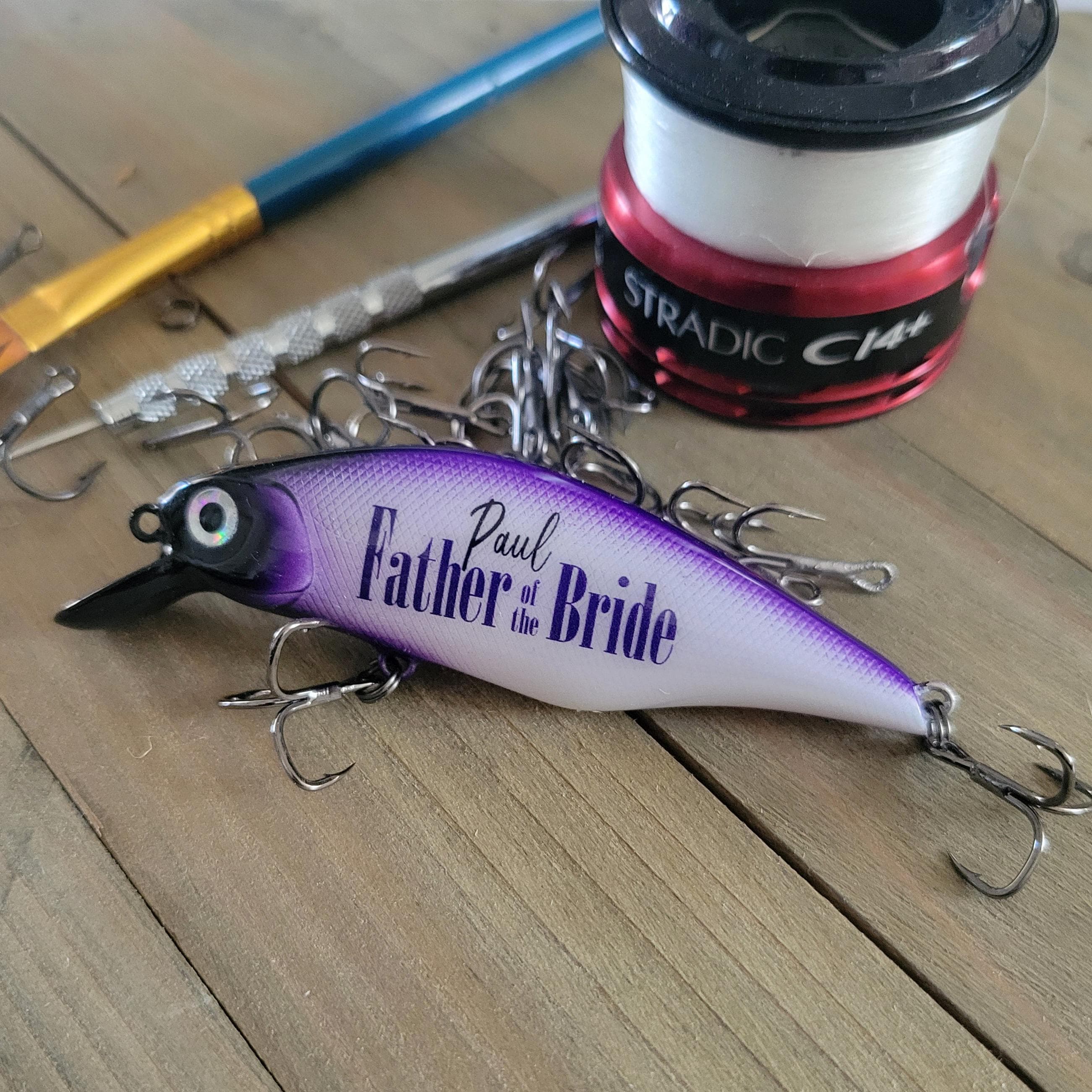 bride and groom fishing lures Bride and Groom Personalized Fishing Lure Gifts for the Entire Wedding  Party