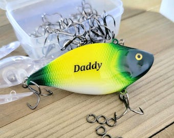 custom fishing lures logo Logo Fishing Lure: Handmade for any occasion, Personalized Fisherman Gift