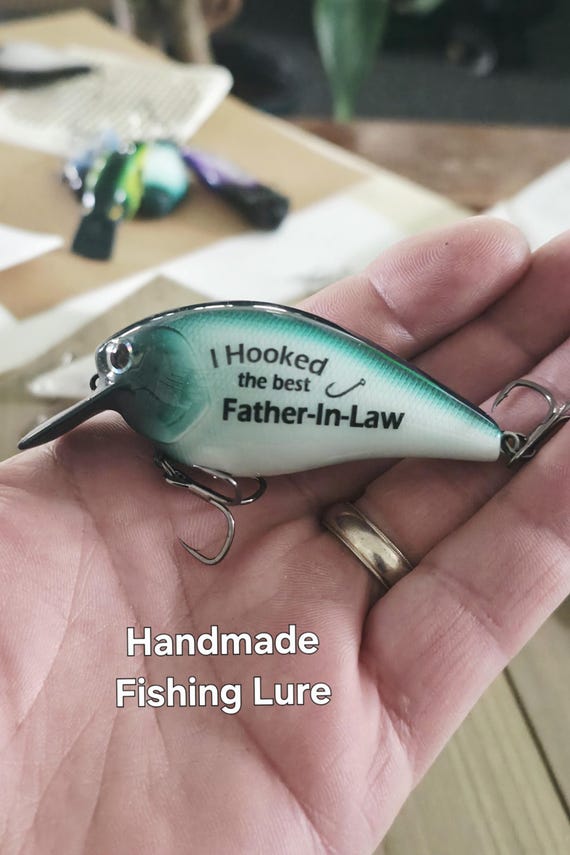 Father-in-Law Wedding Gift: Personalized Fishing Lure from Bride or Groom, Custom Keepsake