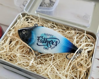 Personalized Father's Day Fishing Gift from son or daughter, Custom Fathers Day fishing Lure, Personalized Fathers Day gift from the kids