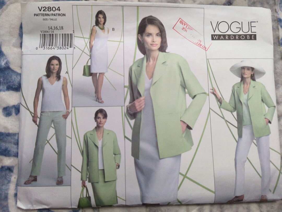 Vogue Wardrobe Pattern - Uncut Pattern - V2804 - Etsy