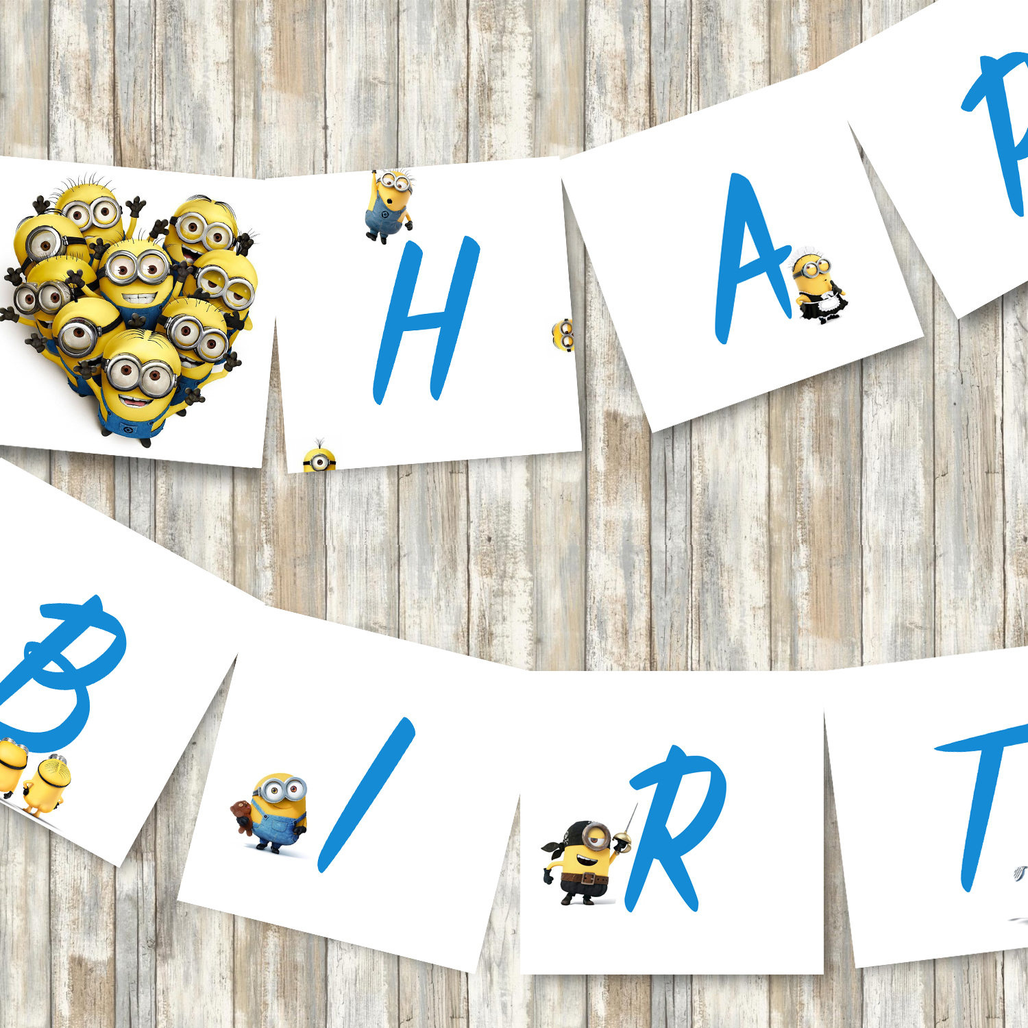 Minions Birthday Banner Happy Birthday Banner Despicable Me - Etsy Canada