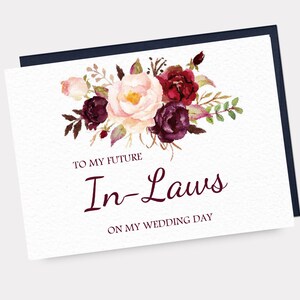 Cartão Para Meu Futuro nas Leis, Pais da Noiva, Pais do Noivo, Nota de Agradecimento, Casamento Marsala - DOWNLOAD INSTANTÂNEO - WP1AC