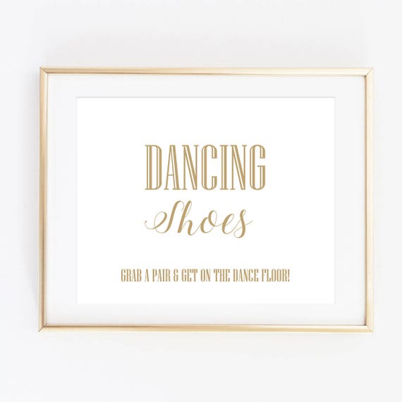 Dancing Shoes Sign Printable Wedding Signs Flip Flops Basket Etsy