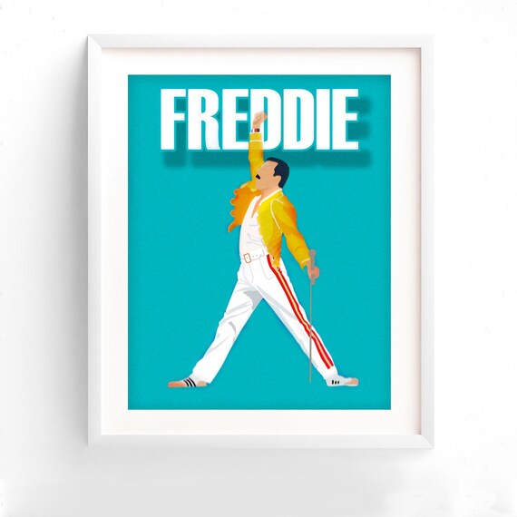 Freddie Mercury Queen Bohemian Rhapsody Movie Poster Music Etsy