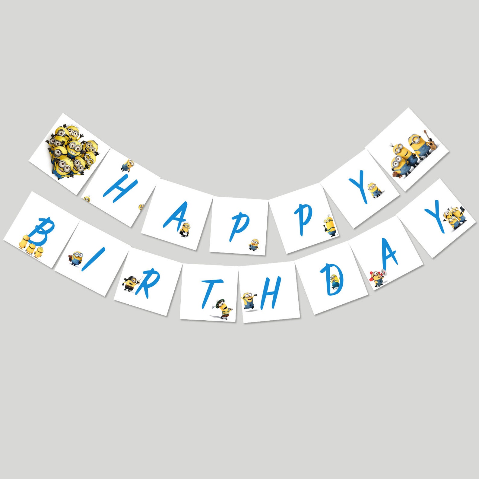 Minions Birthday Banner, Happy Birthday Banner, Despicable Me Birthday ...