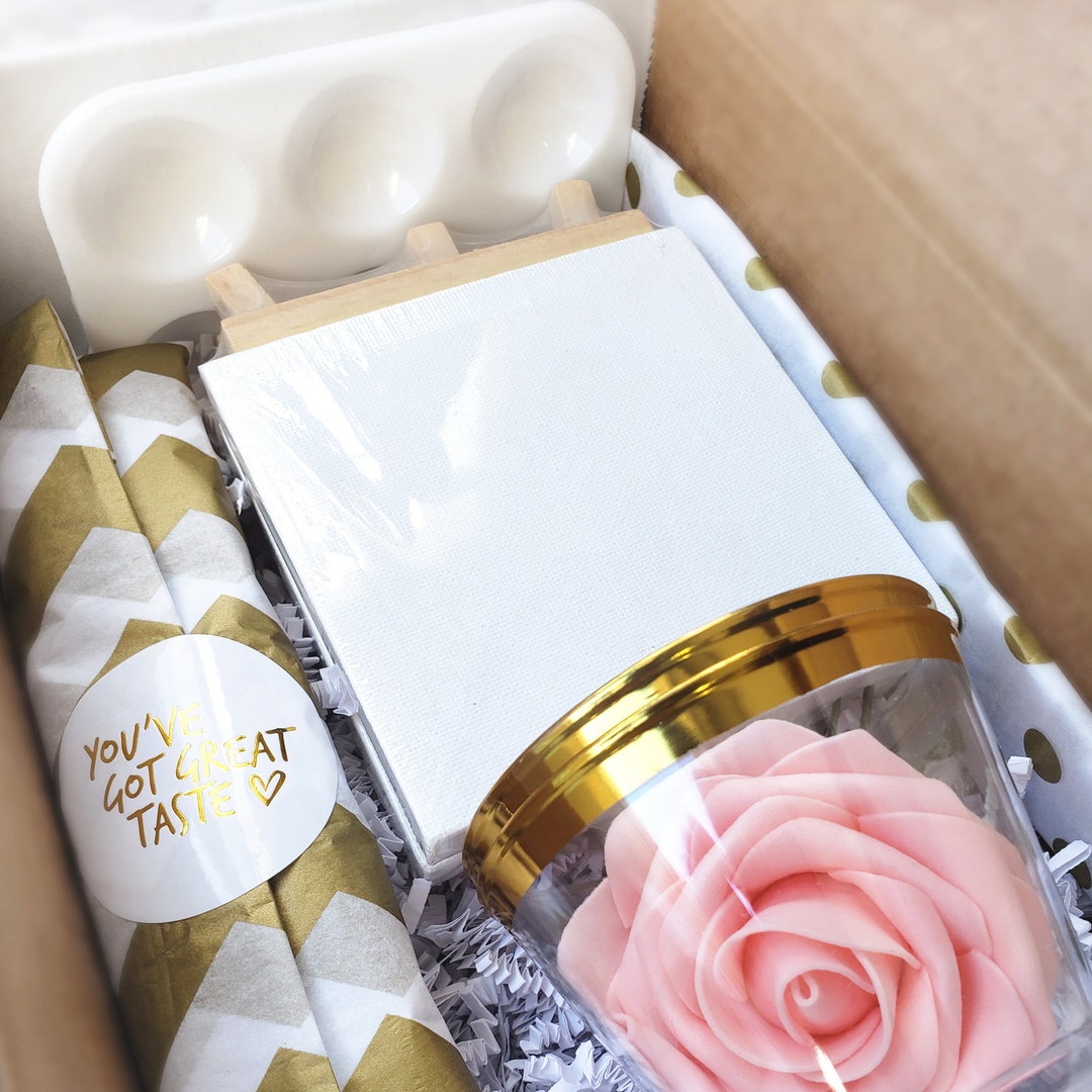 Paint & Sip Couples Date Night Gift Box Set, Anniversary Gift for