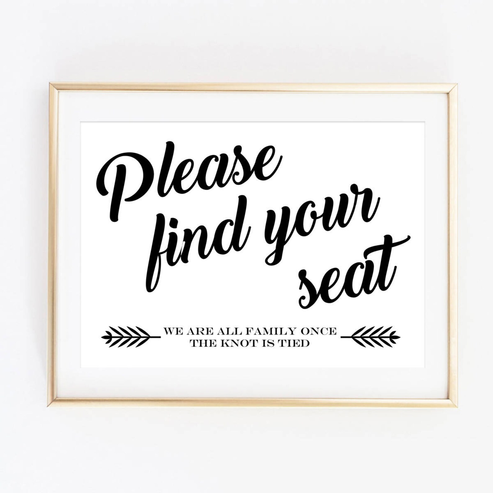 Find Your Seat Sign Printable Wedding Signs Guest Seating - Etsy