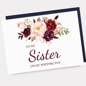 Biglietto per mia sorella, sorella della sposa, sorella dello sposo, biglietti per il giorno del matrimonio, nota di ringraziamento, matrimonio a Marsala - DOWNLOAD IMMEDIATO - WP1AC