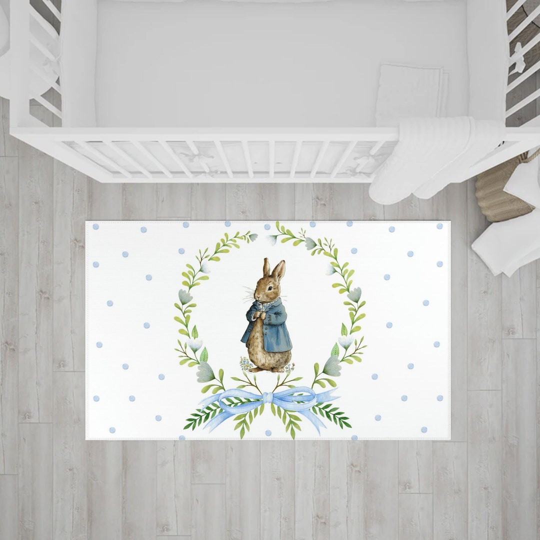 Peter Rabbit Rug for Nursery or Kids Playroom, Peter Rabbit Theme