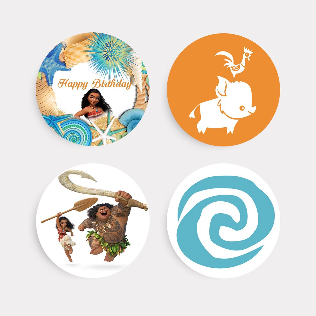Moana and Maui Cupcake Toppers, Moana Cake Toppers, Moana Birthday Party, Moana Party Decor ...