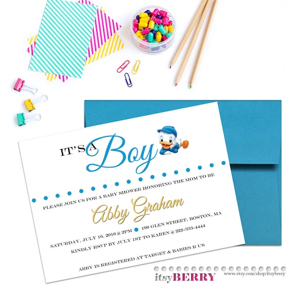 disney boy baby shower