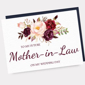 À ma future belle-mère carte, mère de la mariée, mère du marié, note de remerciement, mariage Marsala - TÉLÉCHARGEMENT INSTANTANÉ - WP1AC