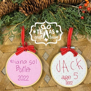 Handcrafted Child's Handwriting Keepsake Christmas Ornament