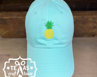 Mini Pineapple Baseball Hat | Beach Hat | Vacation Hat | Lobster Hat | Flamingo Hat | Crawfish Hat | Crab Hat | Flamingo Hat | Seashell Hat