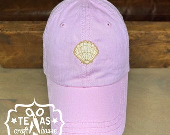 Mini Seashell Baseball Hat | Beach Hat | Vacation Hat | Pineapple Hat | Flamingo Hat | Crawfish Hat | Crab Hat | Flamingo Hat | Lobster Hat