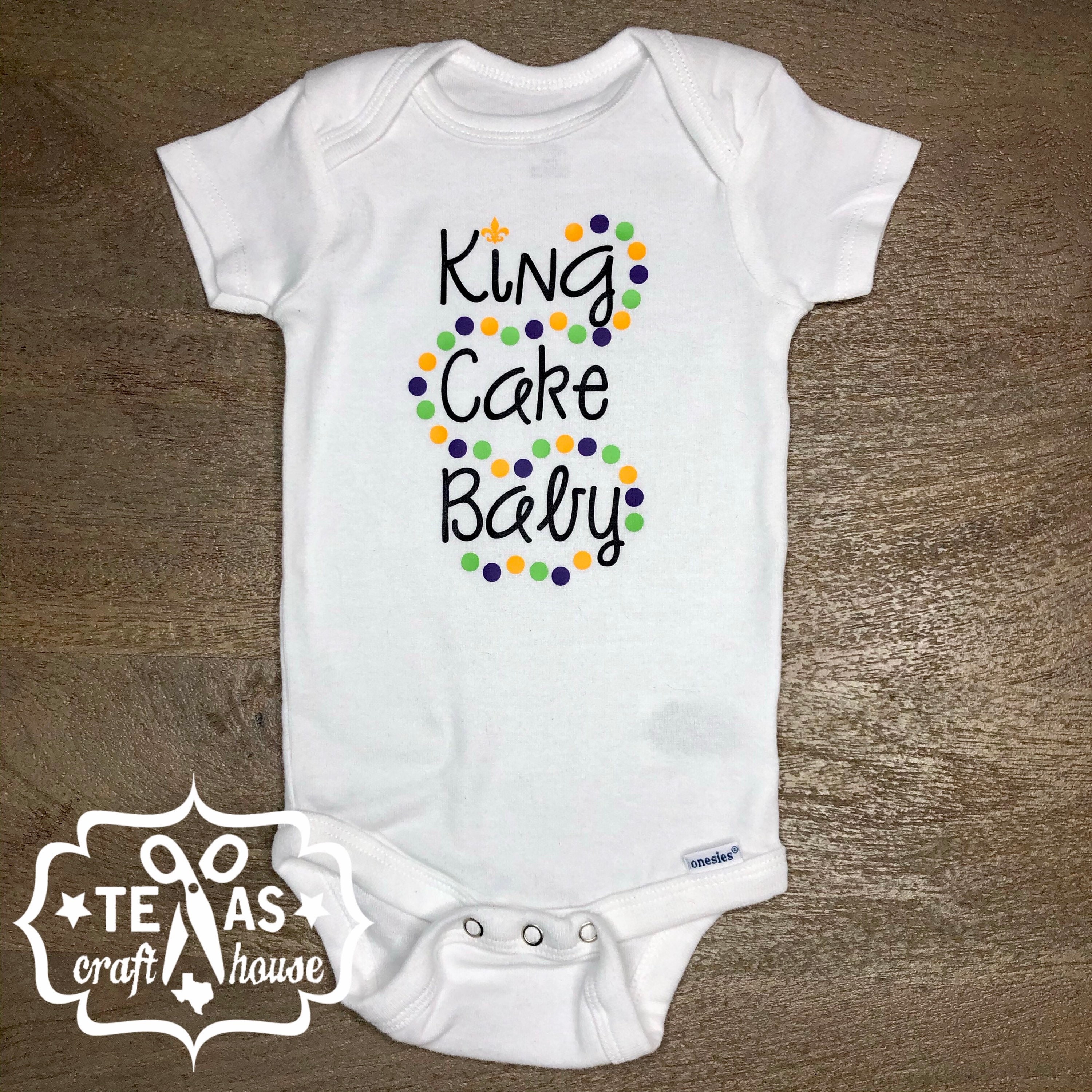 King Cake Baby Mardi Gras Bodysuit | Etsy