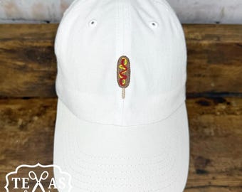 Corndog Hat | Mini Corndog Baseball Hat | County Fair Dad Hats | Cornydog Hat | State Fair Unstructured Hat