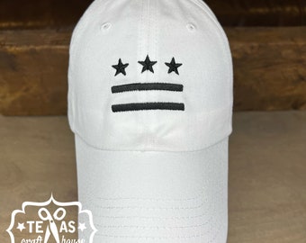 Washington DC Flag Logo Baseball Hat - Washington DC Baseball Hat