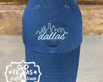 City of Dallas Skyline Baseball Hat - Dallas Texas Baseball Hat