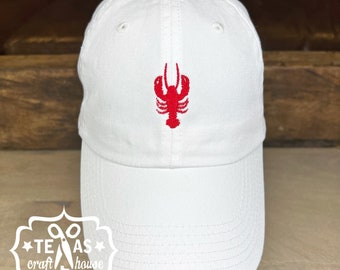 Mini Crawfish Baseball Hat | Beach Hat | Vacation Hat | Pineapple Hat | Flamingo Hat | Lobster Hat | Crab Hat | Flamingo Hat | Seashell Hat