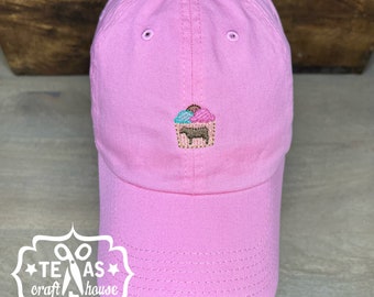 Texas Ice Cream Hat | Mini Ice Cream Hat | Ice Cream Baseball Hat | Texas Theme Baseball Hats | Longhorn Hat | Texas Flag Hat