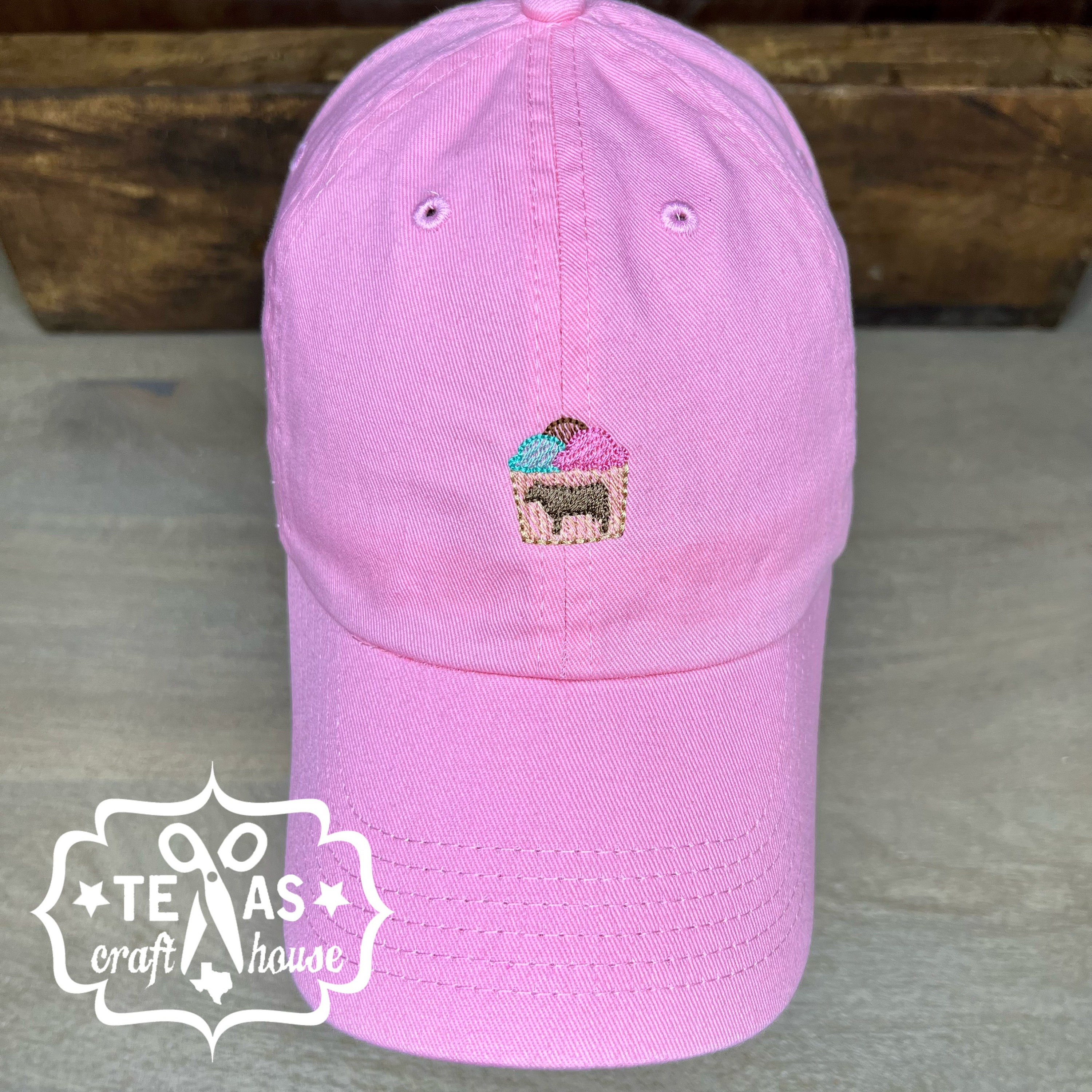 Texas Ice Cream Hat | Mini Ice Cream Hat | Ice Cream Baseball Hat | Texas Theme Baseball Hats | Longhorn Hat | Texas Flag Hat