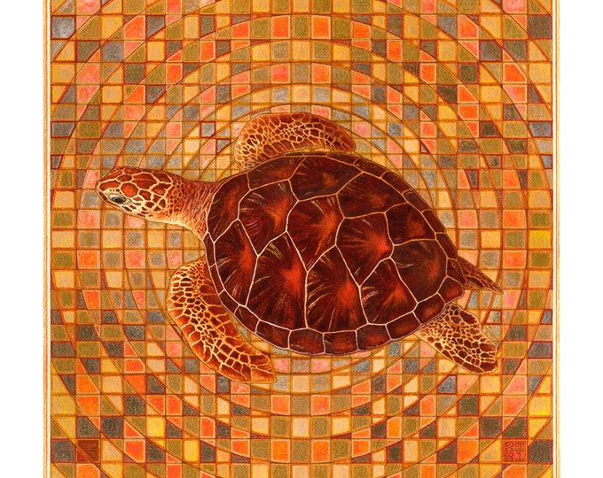 Fine Art Giclée Prints, Limited Editions / Tortuga 1. Custom made acrylic painting. Different sizes.