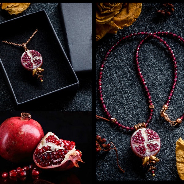 Pomegranate Charm - Etsy