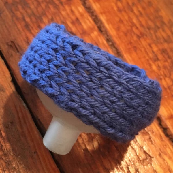 Large Aerokat Feline Asthma Inhaler KNIT COVER: Blue