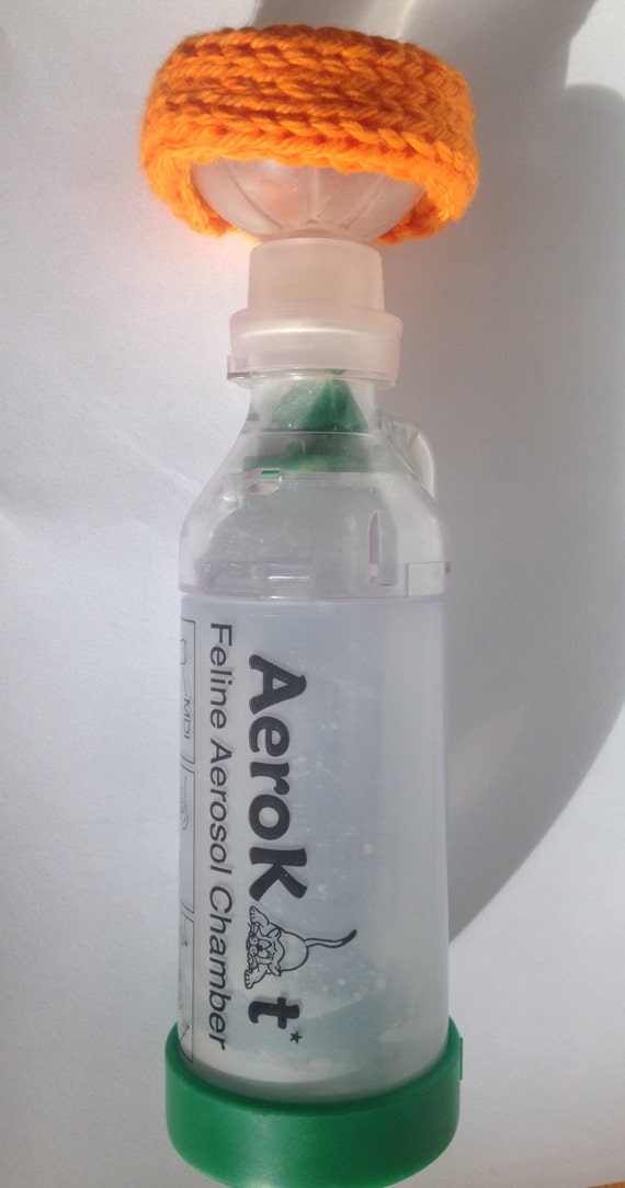 Small Aerokat Feline Asthma Inhaler Knit Cover Halloween Etsy