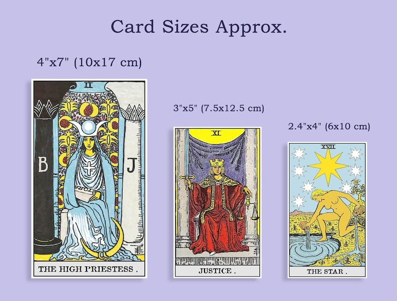 Baraja de Tarot Rider-Waite-Smith: 78 imágenes de cartas en alta resolución listas para imprimir (descarga digital en 3 tamaños) imagen 4