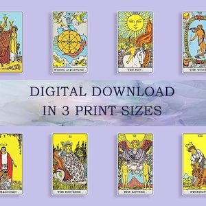 Jeu de tarots Rider-Waite-Smith : 78 images haute résolution (téléchargement numérique 3 tailles)
