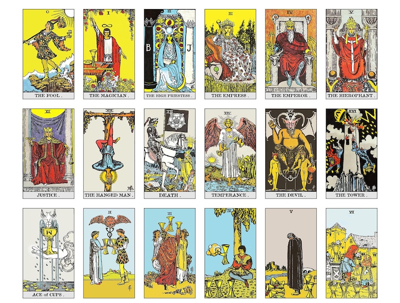Rider waite smith Tarot Poster 78 Card Layout Guide digital Print Etsy rider-waite-smith-tarot-poster-78-card-layout-guide-digital-print-etsy
