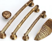 3.78 quot 5 quot 6.3 quot 7.56 quot Dresser Pull Drawer Pulls Handles Knobs Antique Brass Vintage Kitchen Cabinet Pull Door Handle Solid 96 128 160 192mm