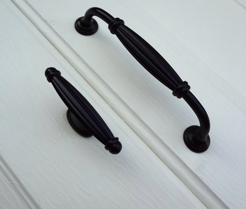 50 Black Kitchen Cabinet Knobs Pulls Handles Dresser Drawer Pulls Handles Knob Cupboard Handle Furniture Door Pull Knob Hardware 128 Mm