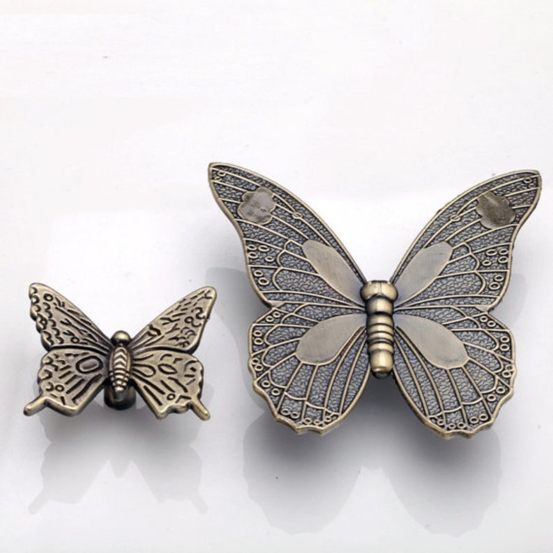Butterfly Dresser Knobs Handles Knob Drawer Knobs Etsy
