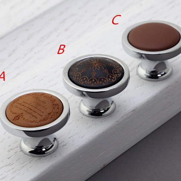 Leather Knobs Etsy