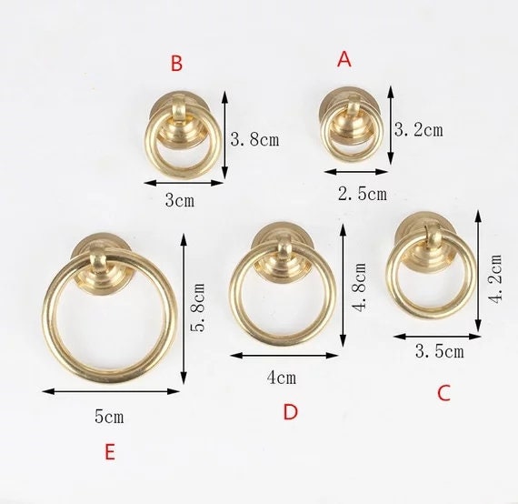 Gold Brass Knob Drawer Pulls Drop Handle Knobs Dresser Pulls Etsy