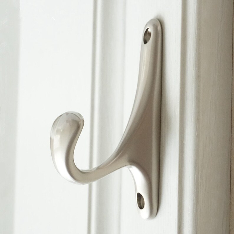 Brushed Silver Coat Hook Wall Hook Decorative Coat Hangers Etsy