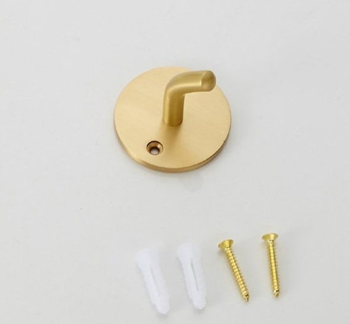 Brass Bathroom Towel Hook Decorative Wall Hooks Coat Hook Etsy