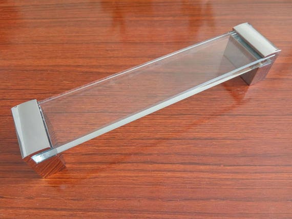 6 3 Glass Dresser Pulls Drawer Pull Knobs Clear Silver Etsy