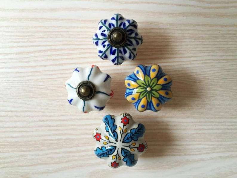 Ceramic Knob Dresser Drawer Knob Colorful Knobs Girls Children Etsy