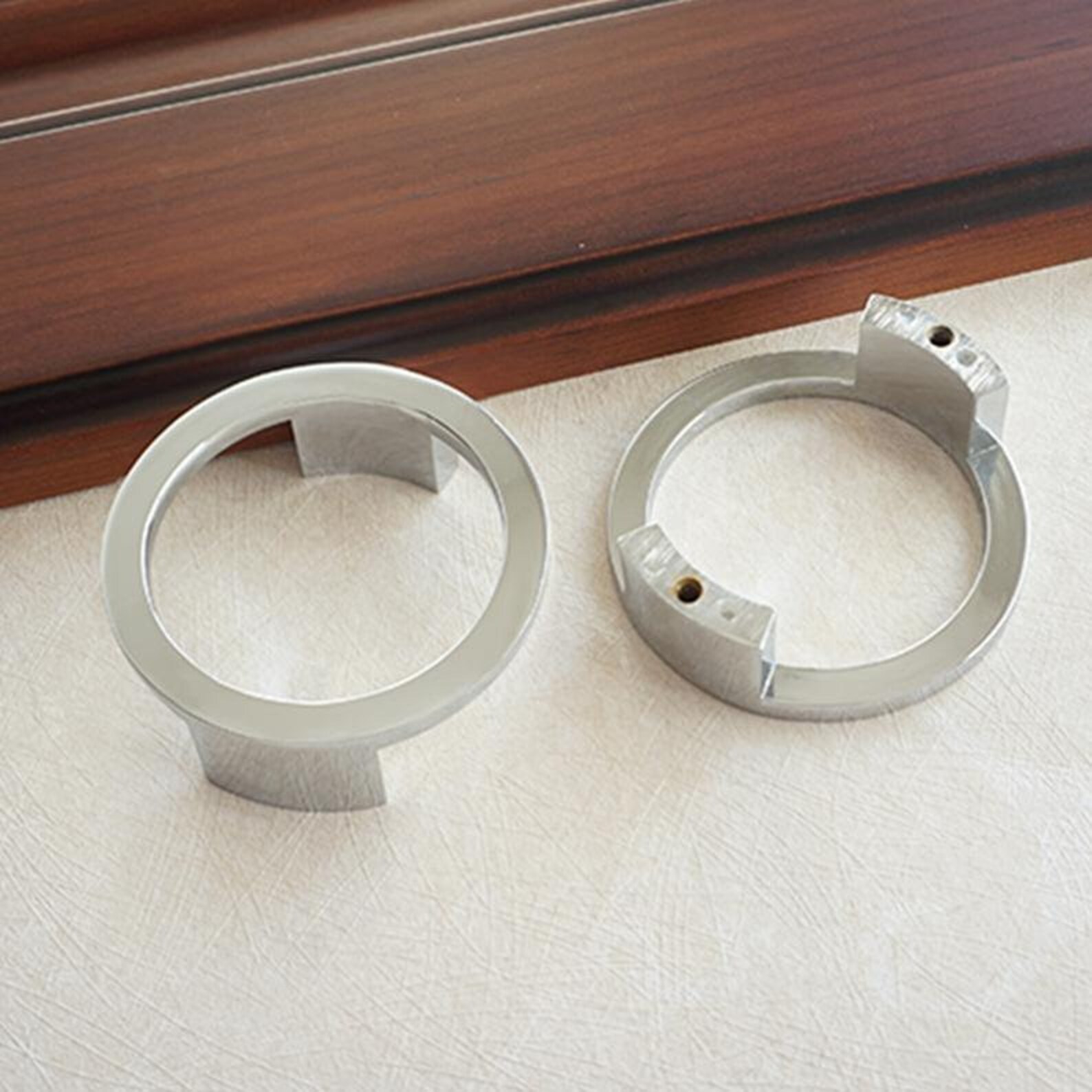 2.5'' Chrome Silver Round Pulls Modern Dresser Drawer Etsy