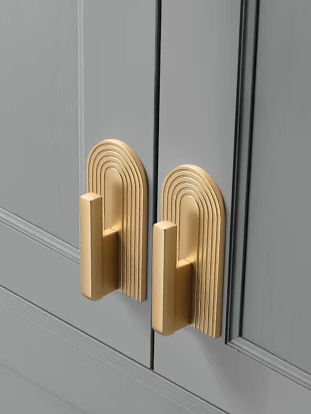 Matte Gold Handles With Backplates Minimalist Drawer Pulls Knobs Gift