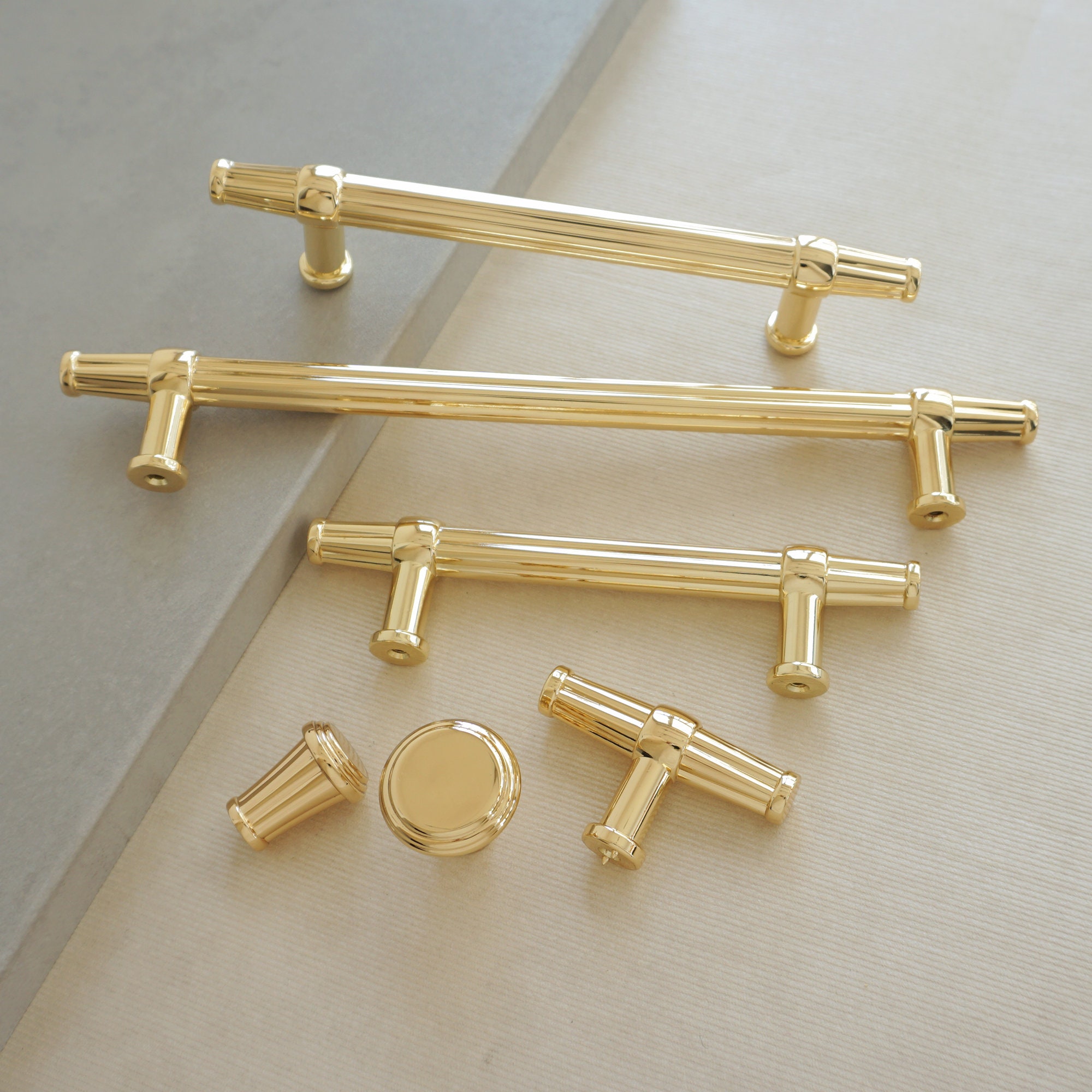 3.78 5 7.55 Gold T bar Knob handle Etsy