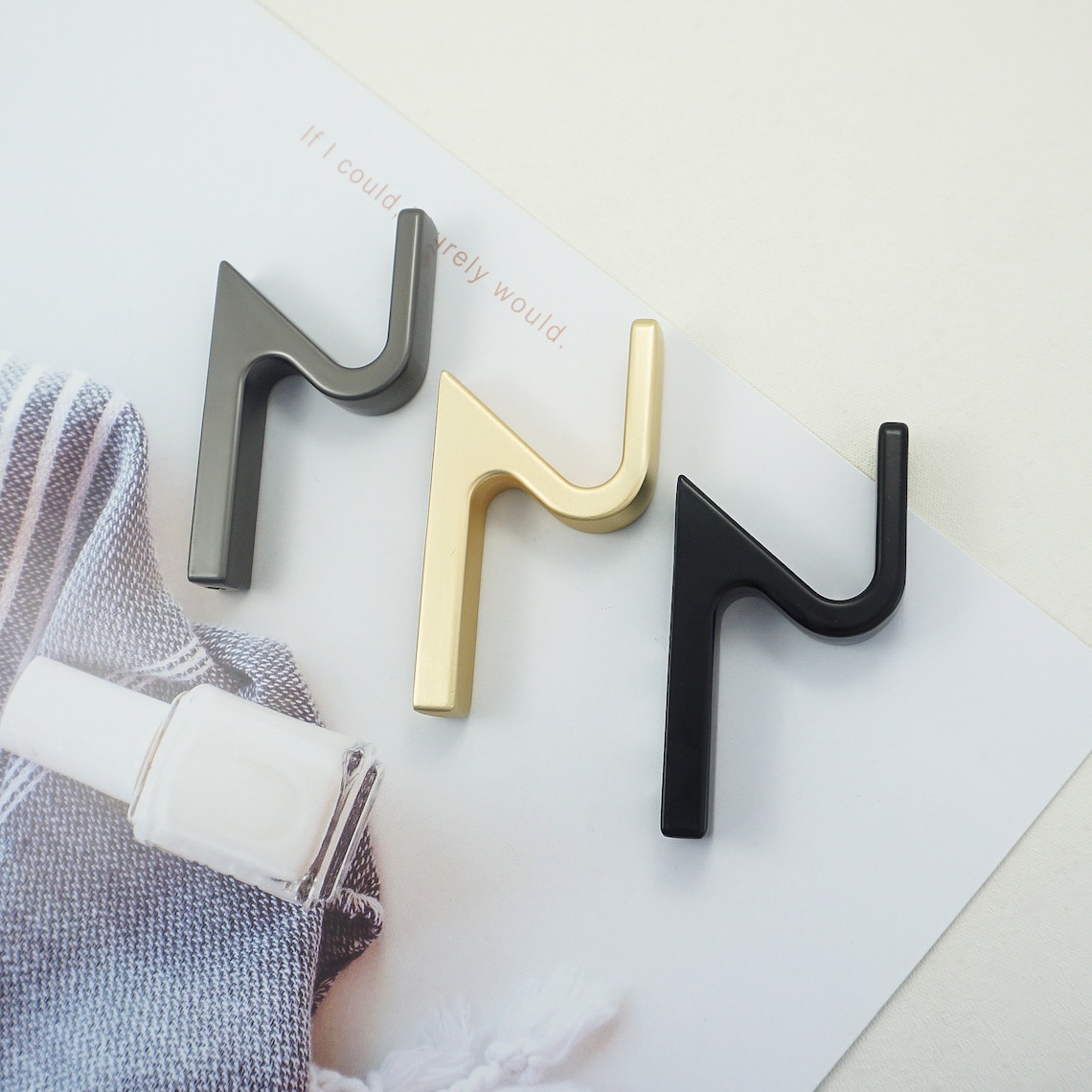 Modern Gun Black Hooks Wall Hooks Brass Gold Coat Hooks Rack Etsy