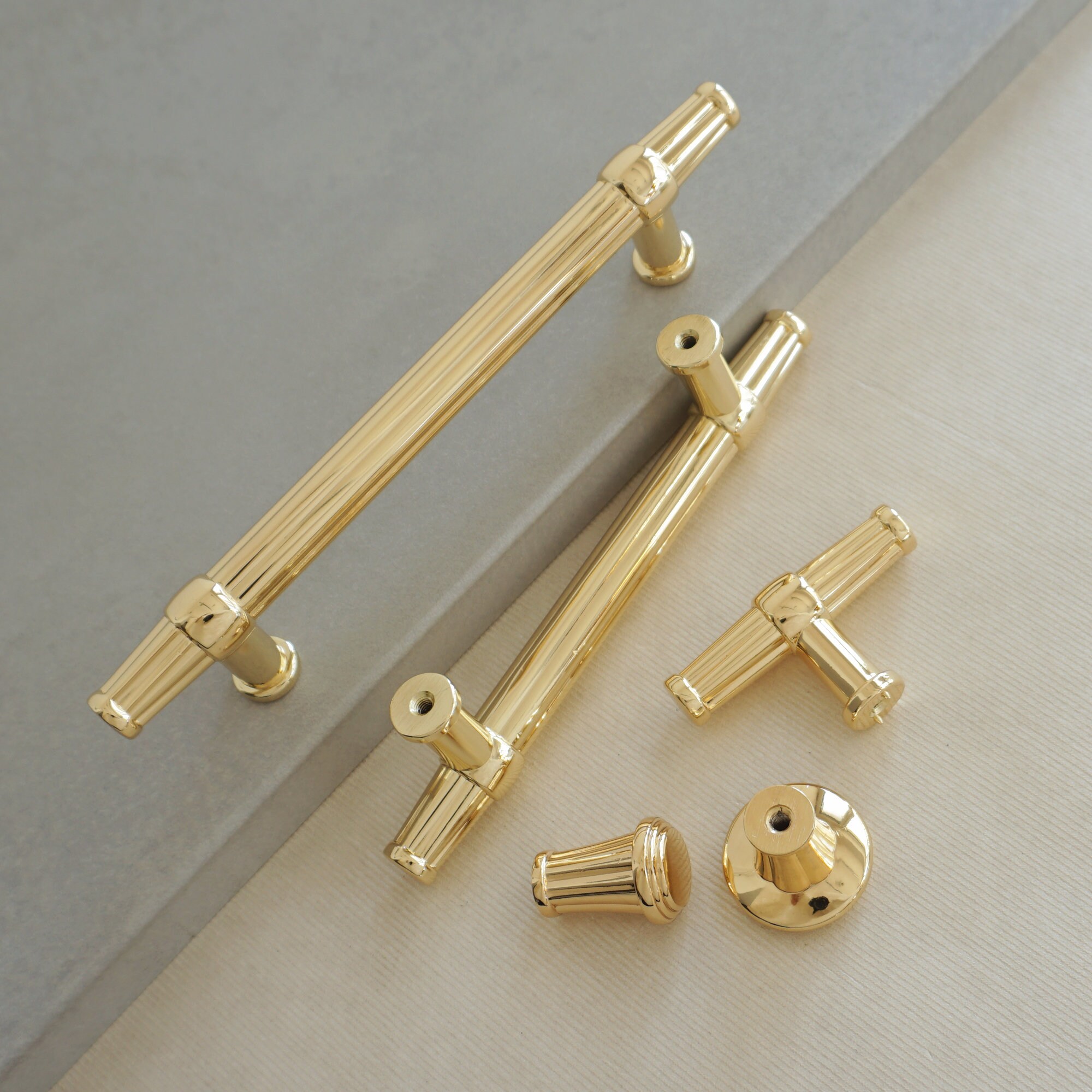 3.78 5 7.55 Gold T bar Knob handle Etsy