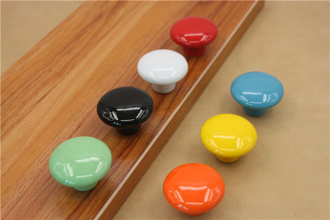 Ceramic Colorful Knobs for Children Drawer Knobs Dresser Knob Etsy
